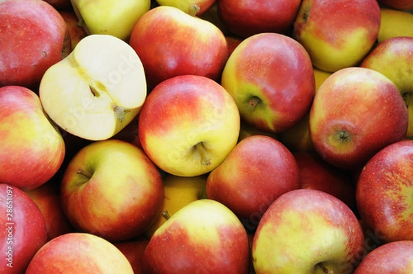 Obraz Äpfel, hier Elstar auf dem Markt