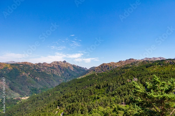 Fototapeta view of mountains in Peneda-Gerês National Park, Portugal