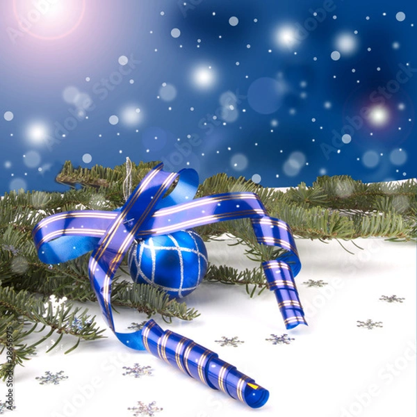 Obraz Tape with a blue sphere.