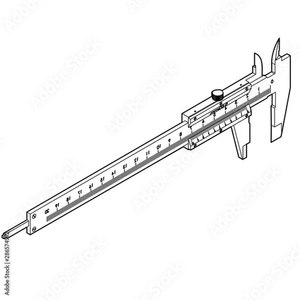 Obraz Schieblehre [schwarz-weiß]