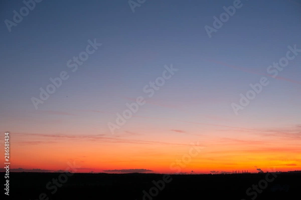 Fototapeta Beautiful sunset sky with dramatic light