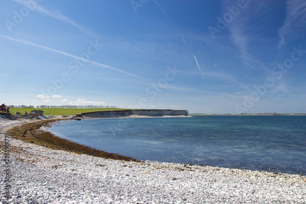 Fototapeta Sangstrup Klint - white cliffs in Djursland area, Denmark