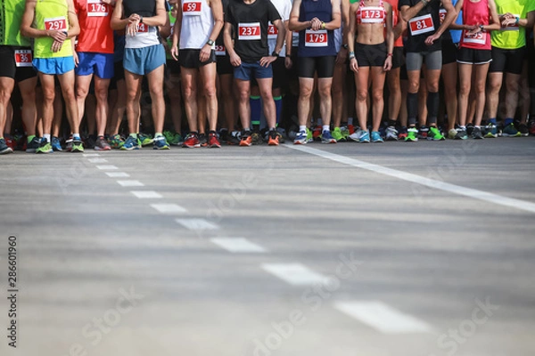 Obraz Runners at half marathon event