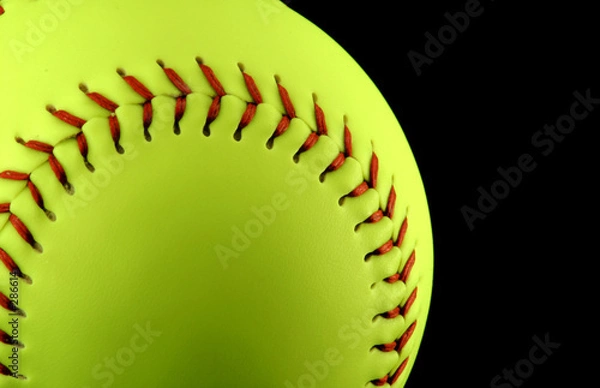 Obraz żółty softball