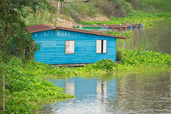 Obraz Blue River Hut Thailand