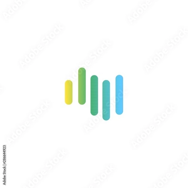 Obraz Sound waves logo vector illustration design template