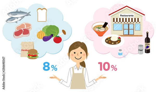 Fototapeta 消費税アップ 軽減税率