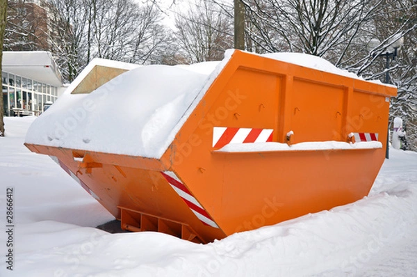 Obraz Container mit Schnee