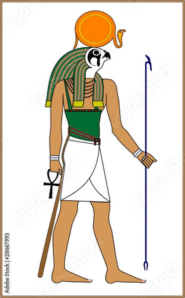 Obraz WEB ART DESIGN AMON RE DRAWING EGYPT GODS VECTOR010
