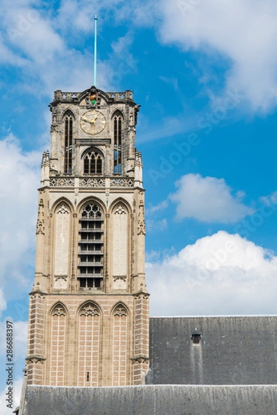Fototapeta tower of Sint Laurens Church in Rotterdam, The Netherlands