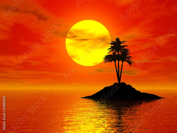 Obraz sunset 3d photo