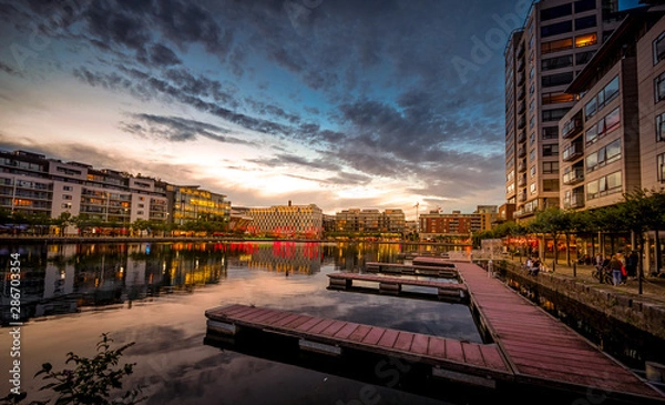 Obraz Dublin Liffey Sunset