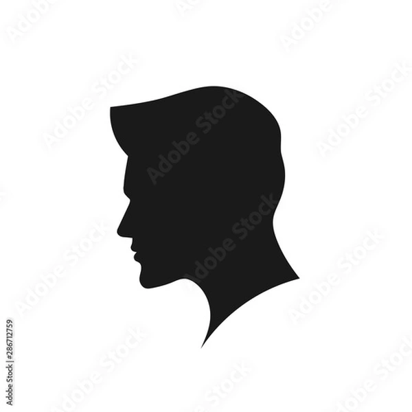 Fototapeta creative man silhouette head vector concept