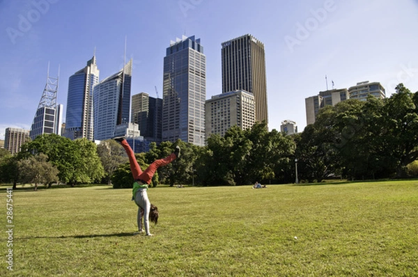 Obraz salto libre ciudad parque