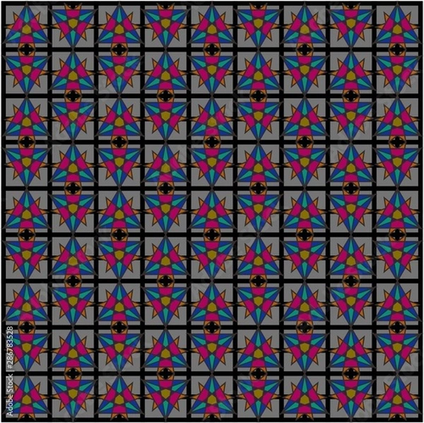 Fototapeta The Amazing Colorful Abstract Pattern Wallpaper in the Dark Background