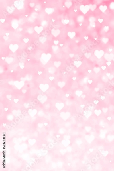 Obraz Abstract Hearts On Pink Background