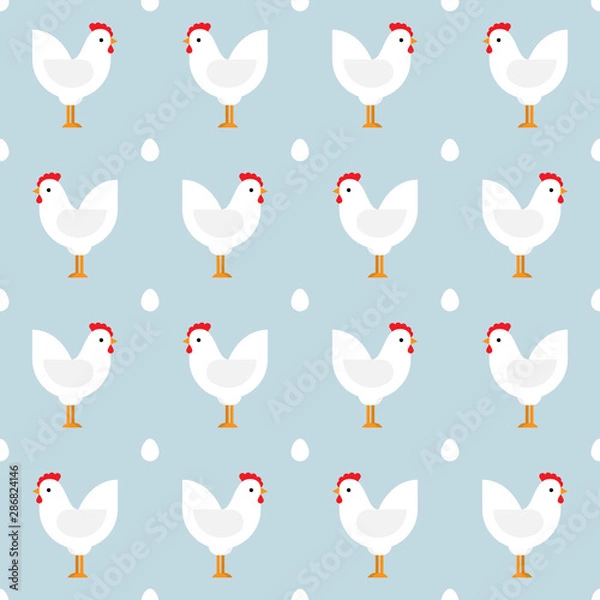 Obraz Chicken and egg pattern. Packaging and textiles.