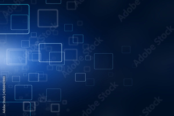 Fototapeta 2d illustration Abstract futuristic electronic circuit technology background