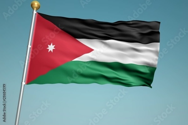 Obraz ヨルダンの国旗
