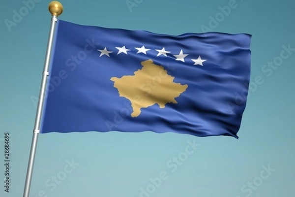 Obraz コソボの国旗