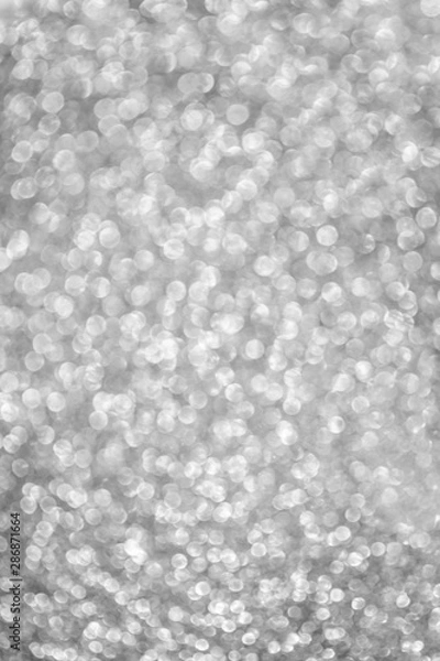Fototapeta Silver abstract bokeh background