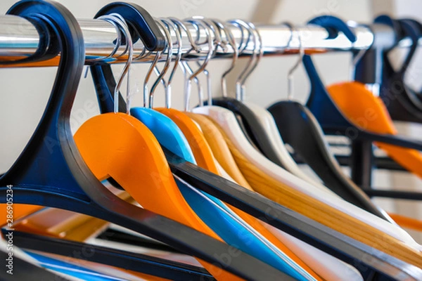 Fototapeta The image of a raw of hangers