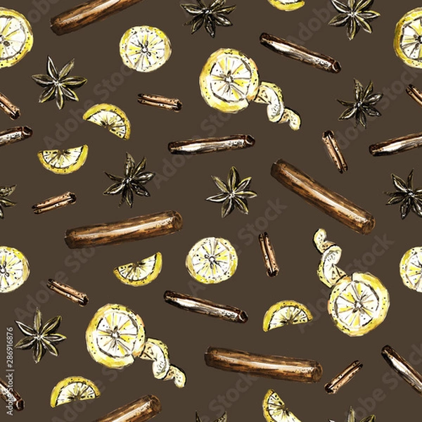 Obraz Watercolor floral pattern