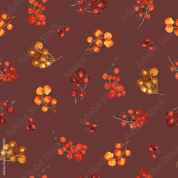 Obraz Akwarela wzór jagód