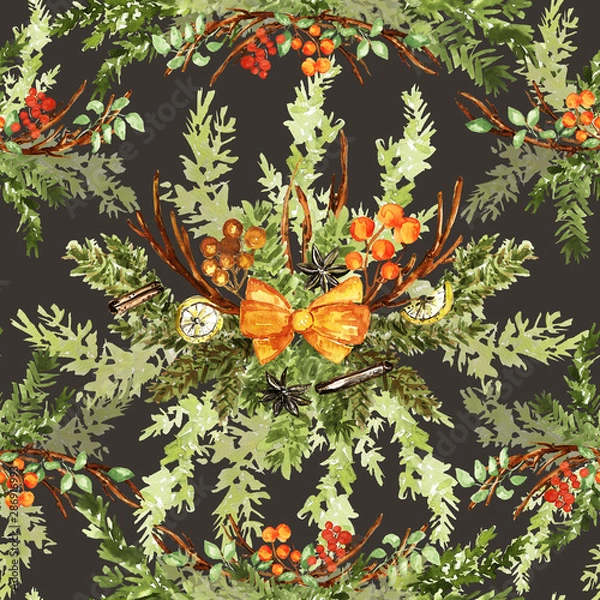 Obraz Watercolor floral pattern