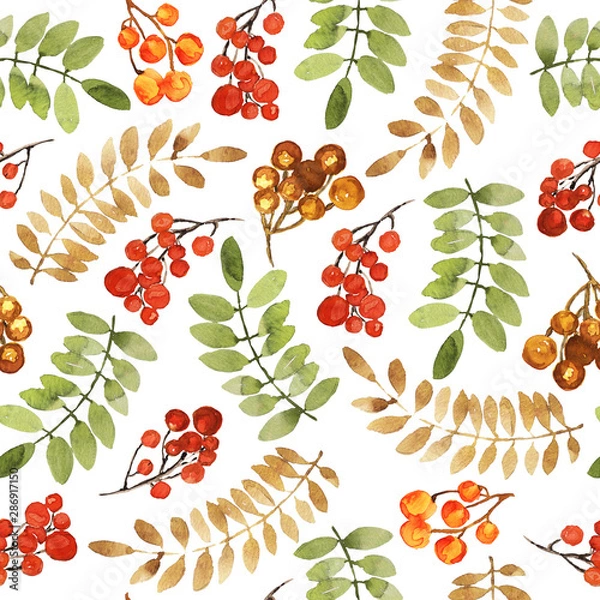 Obraz watercolor Christmas pattern