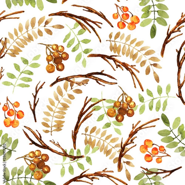 Obraz watercolor Christmas pattern