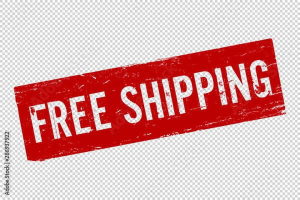 Obraz Comerce free shipping sign. Vector illustration