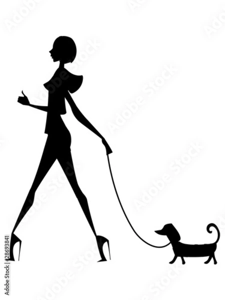 Obraz シルエット（散歩）