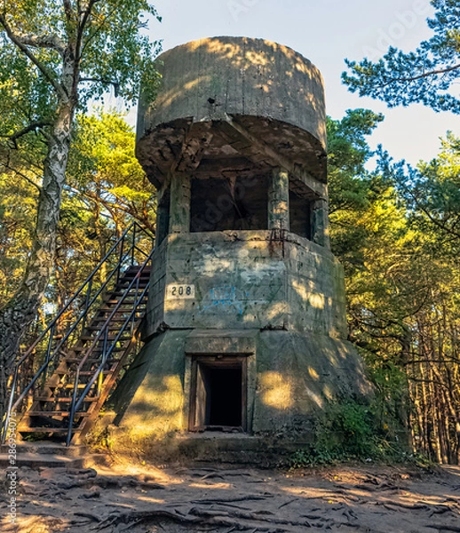 Obraz Old Polish bunker on the coast in Hel, Pomerania, Poland