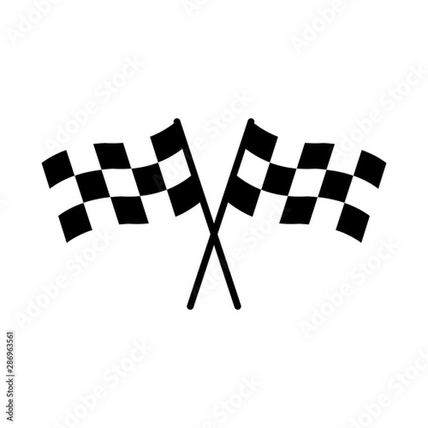 Obraz wyścigi flaga ikona projekt wektor symbol