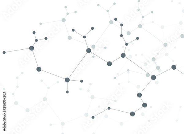 Fototapeta Structure molecule and communication Dna background. atom Vector illustration.