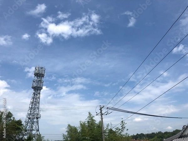 Obraz power lines and sky