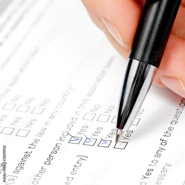 Fototapeta Answering survey