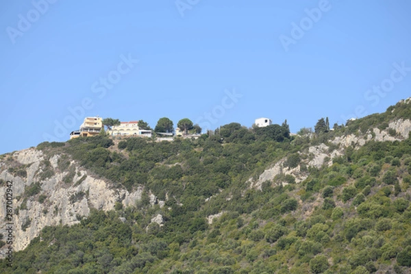 Fototapeta luxury homes on a cliff top