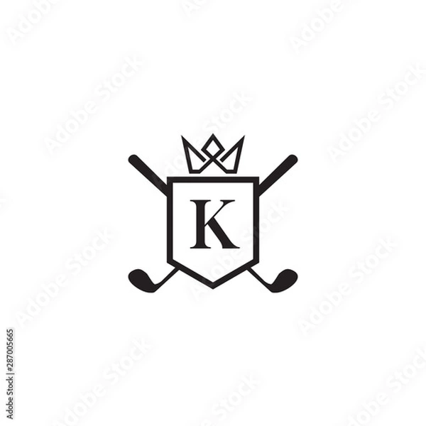 Fototapeta Luxury golf logo design vector template