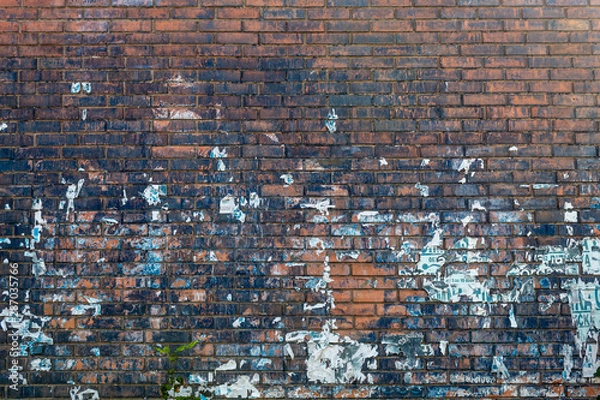 Obraz Old Weathered Damaged Red Bricks Wall
