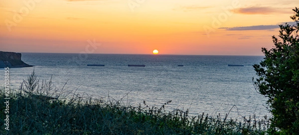 Obraz Sunset over Arromanches