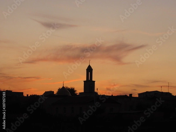 Obraz sunset over mosque