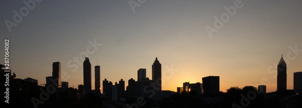 Obraz city skyline dusk