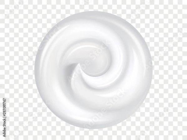 Obraz Realistic cosmetic cream smear, top view