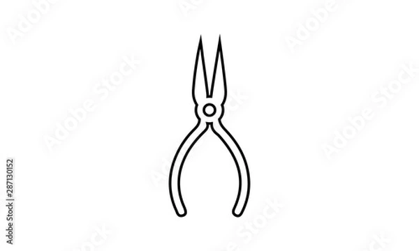 Fototapeta Pliers icon for gripping and cutting tools
