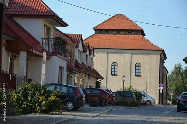 Fototapeta Sandomierz , rynek  ,historyczny ,ulica, architektura, stary, gród, budowa, miasteczko, dom,