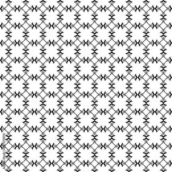 Obraz Seamless pattern. Black lines on a white background.