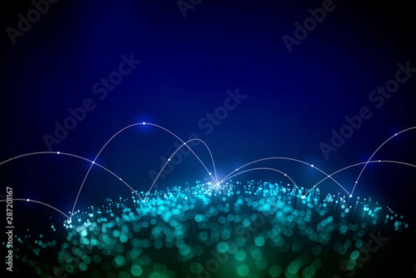 Fototapeta Global network for technology and future concept