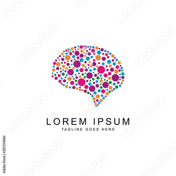 Fototapeta brain logo template